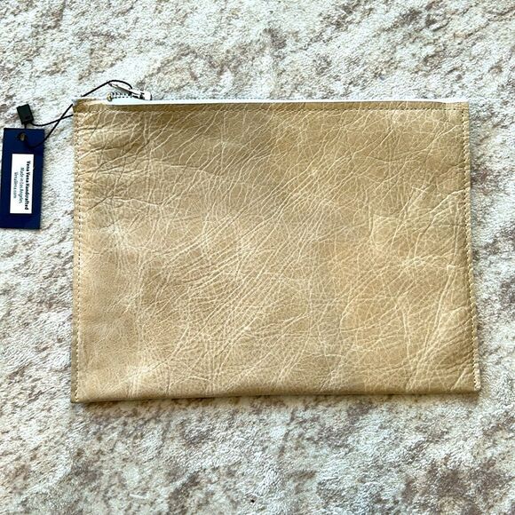 Vena vena NWT Beige Textured leather Clutch - Picture 2 of 7